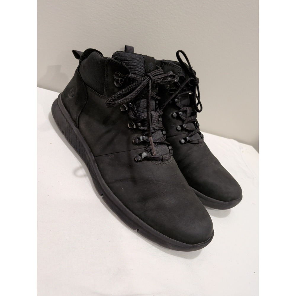 Timberland Boltero Leather Ortho Hiker Mens Black Nubuck Boots A1R1S Size 11